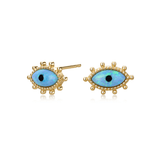 Fervor Montreal Earrings Divine Eye- SYNTHETIC OPAL VINTAGE LUCKY EYE EARRINGS