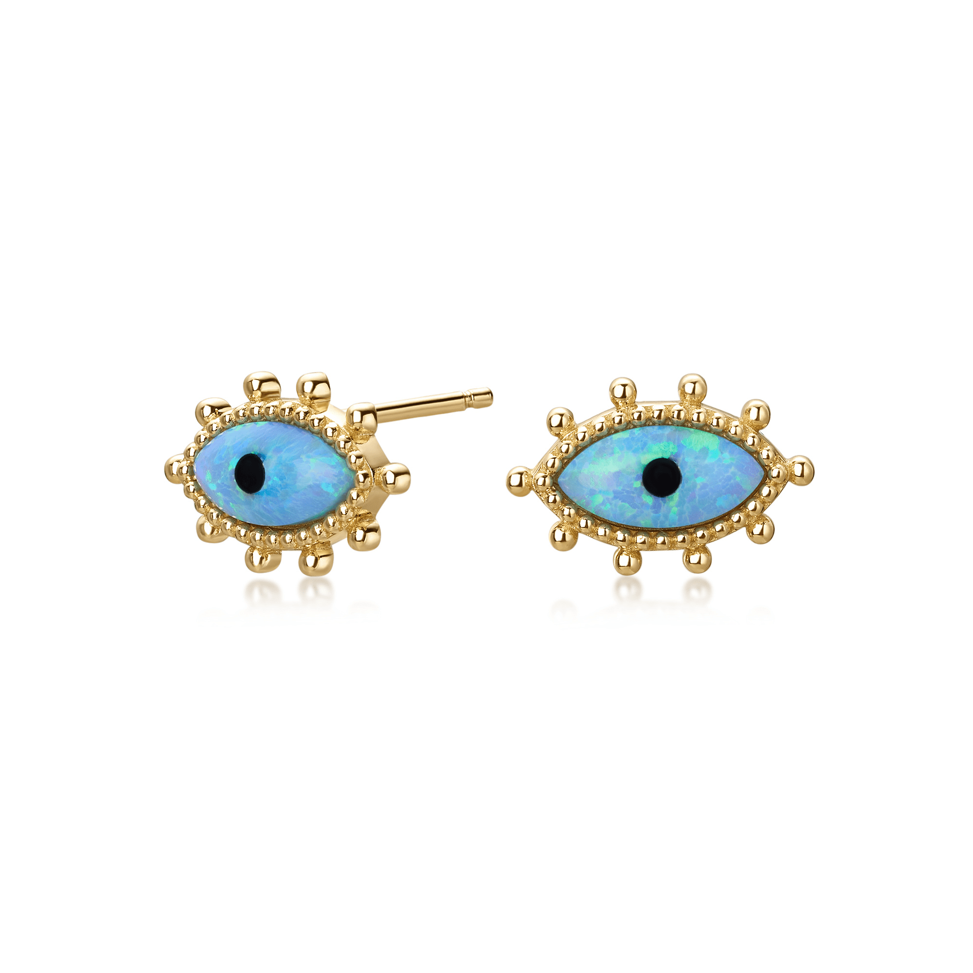 Fervor Montreal Earrings Divine Eye- SYNTHETIC OPAL VINTAGE LUCKY EYE EARRINGS