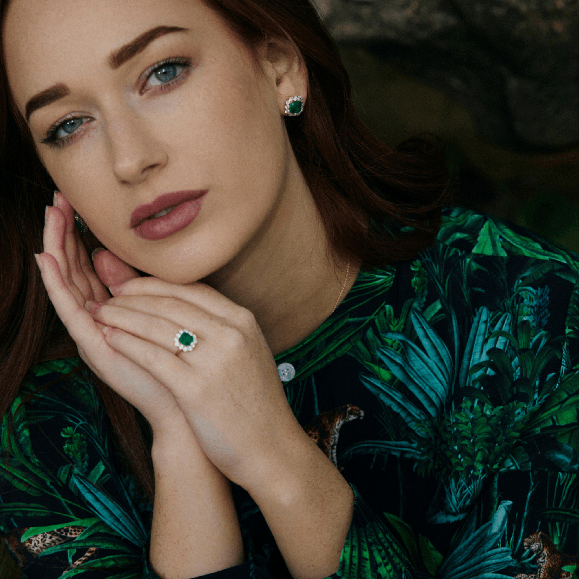 Fervor Montreal Envy- Emerald Princess Earrings