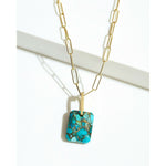 Fervor Montreal Necklace Copper Turquoise Slab