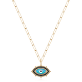 Fervor Montreal Necklace Divine Eye- Synthetic Opal Vintage Lucky Eye Necklace