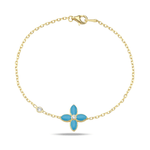 Fervor Montreal Vintage Blue Moroccan Flower Bracelet
