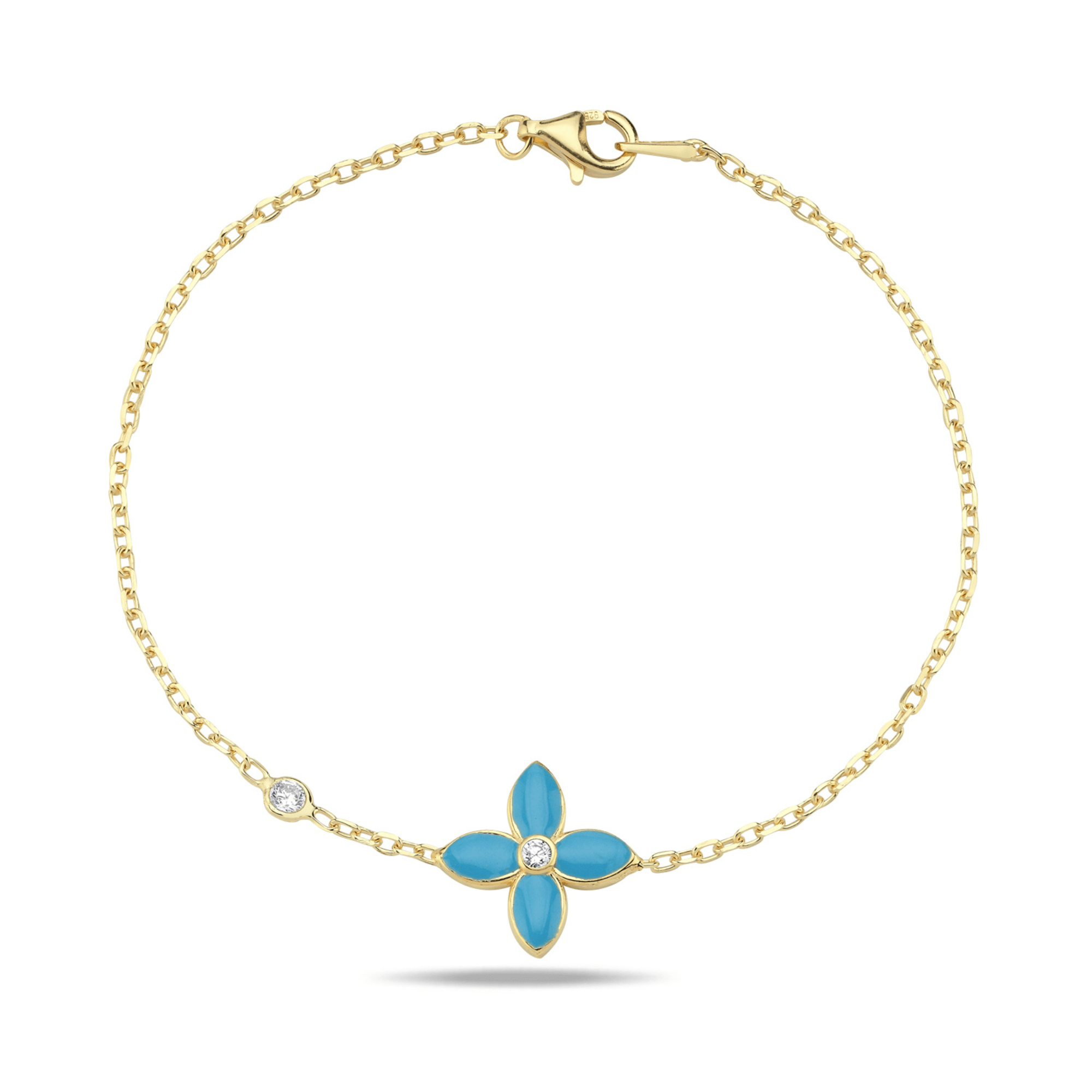 Fervor Montreal Vintage Blue Moroccan Flower Bracelet