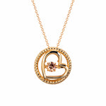 Fervor Montreal Dancing Gems Heart Necklace- Gold Plated