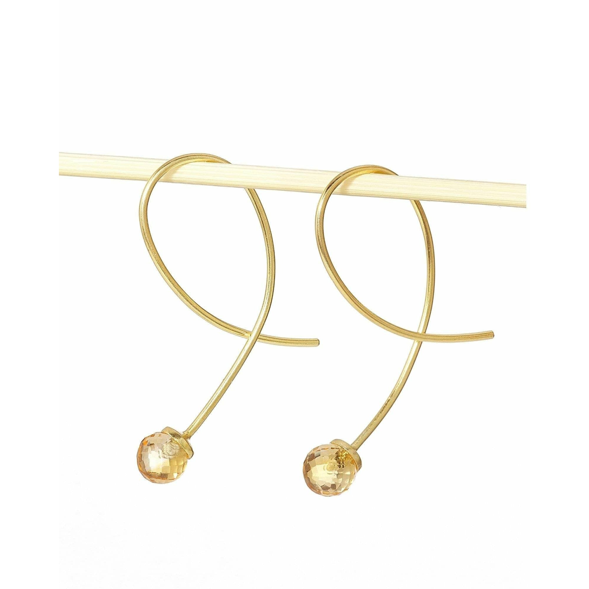 Fervor Montreal Earrings Crossover Citrine Discoball Earrings