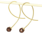 Fervor Montreal Earrings Crossover Smoky Quartz Discoball Earrings