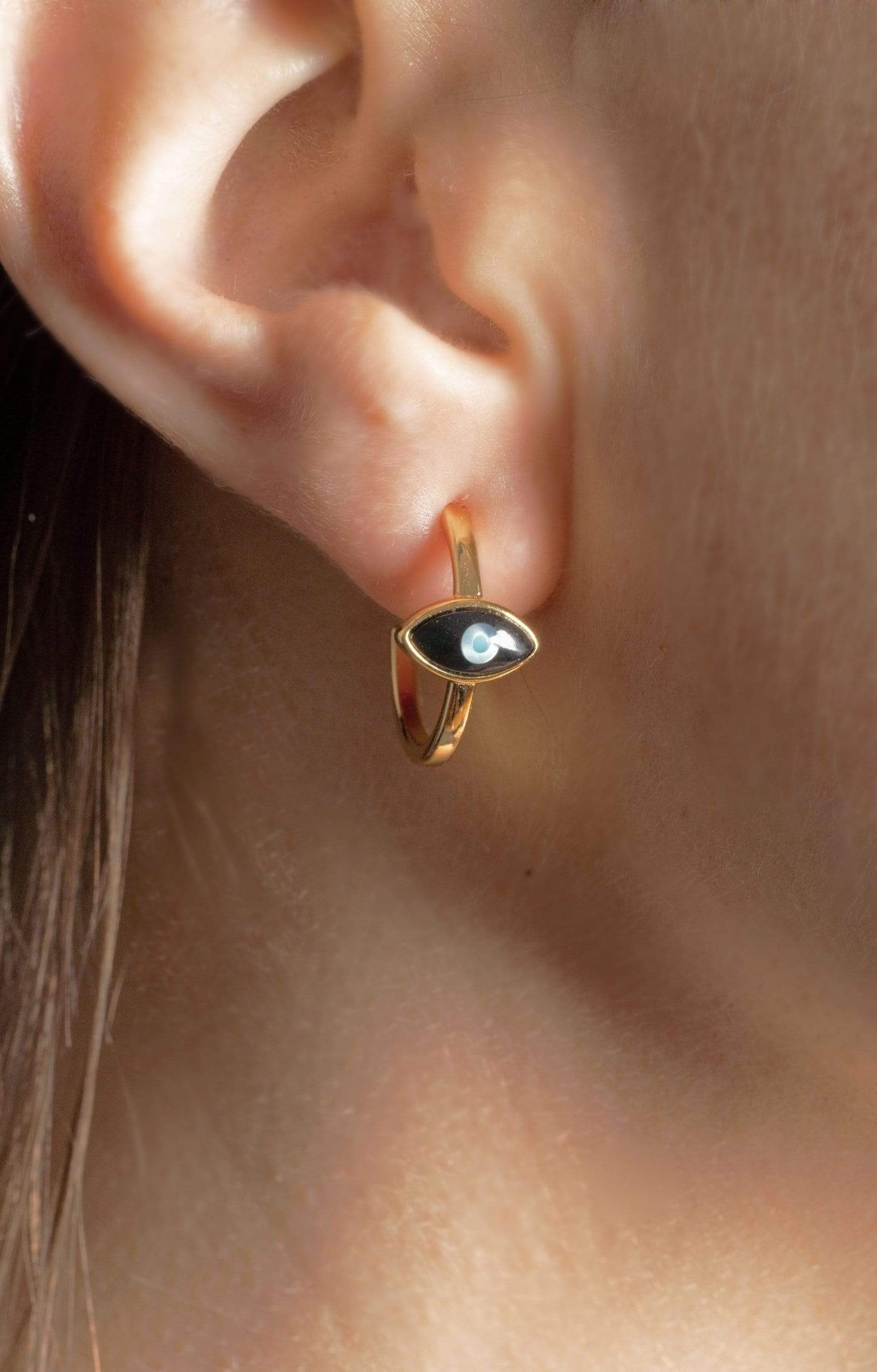 Fervor Montreal Earrings Divine Eye- Lucky Eye Hoop Earrings