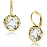 Fervor Montreal Earrings Elegant Round Lever Back Green Amethyst Earrings