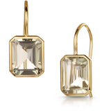 Fervor Montreal Earrings Green Amethyst Octagon Fish Hook Earrings