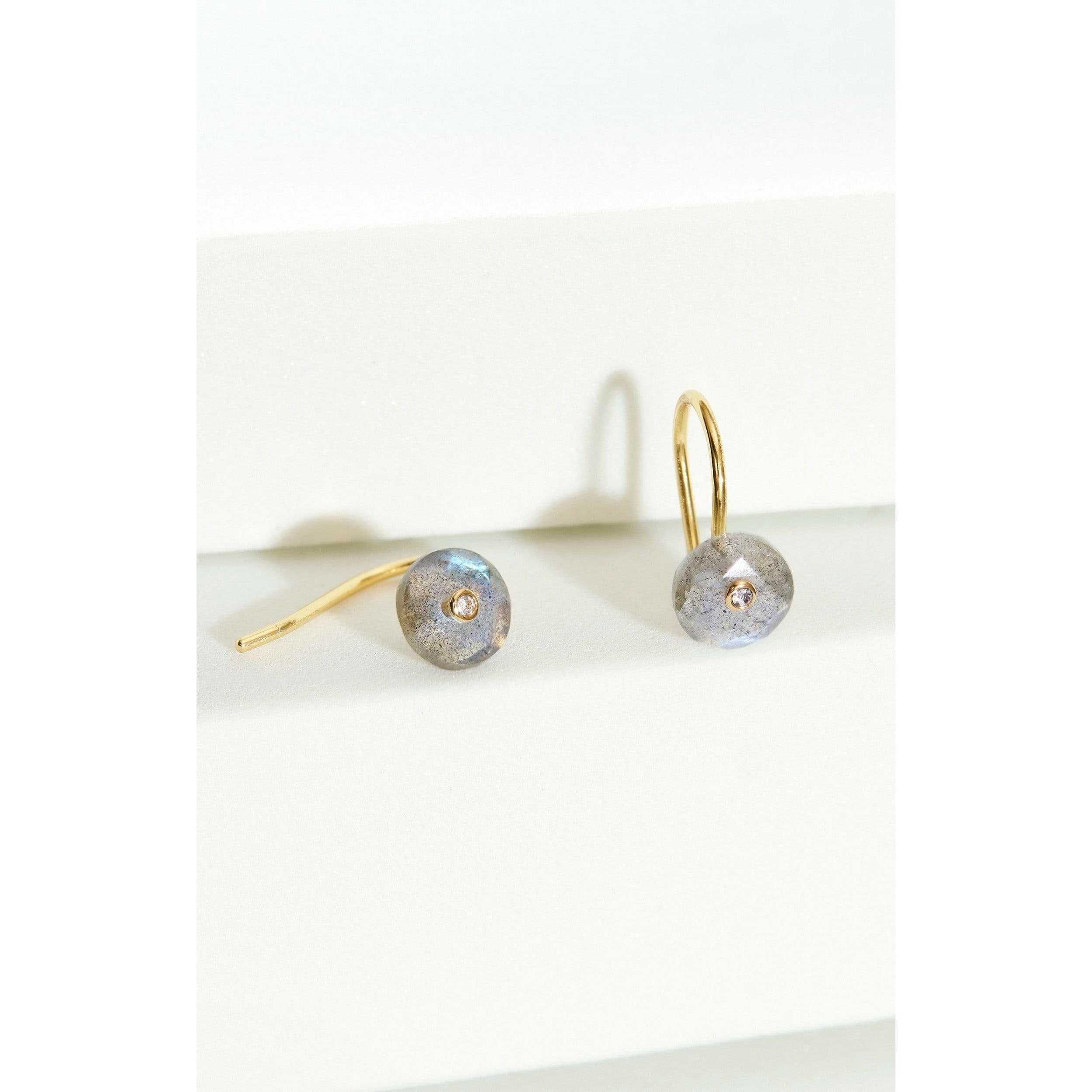 Fervor Montreal Earrings Labradorite Disc Earrings