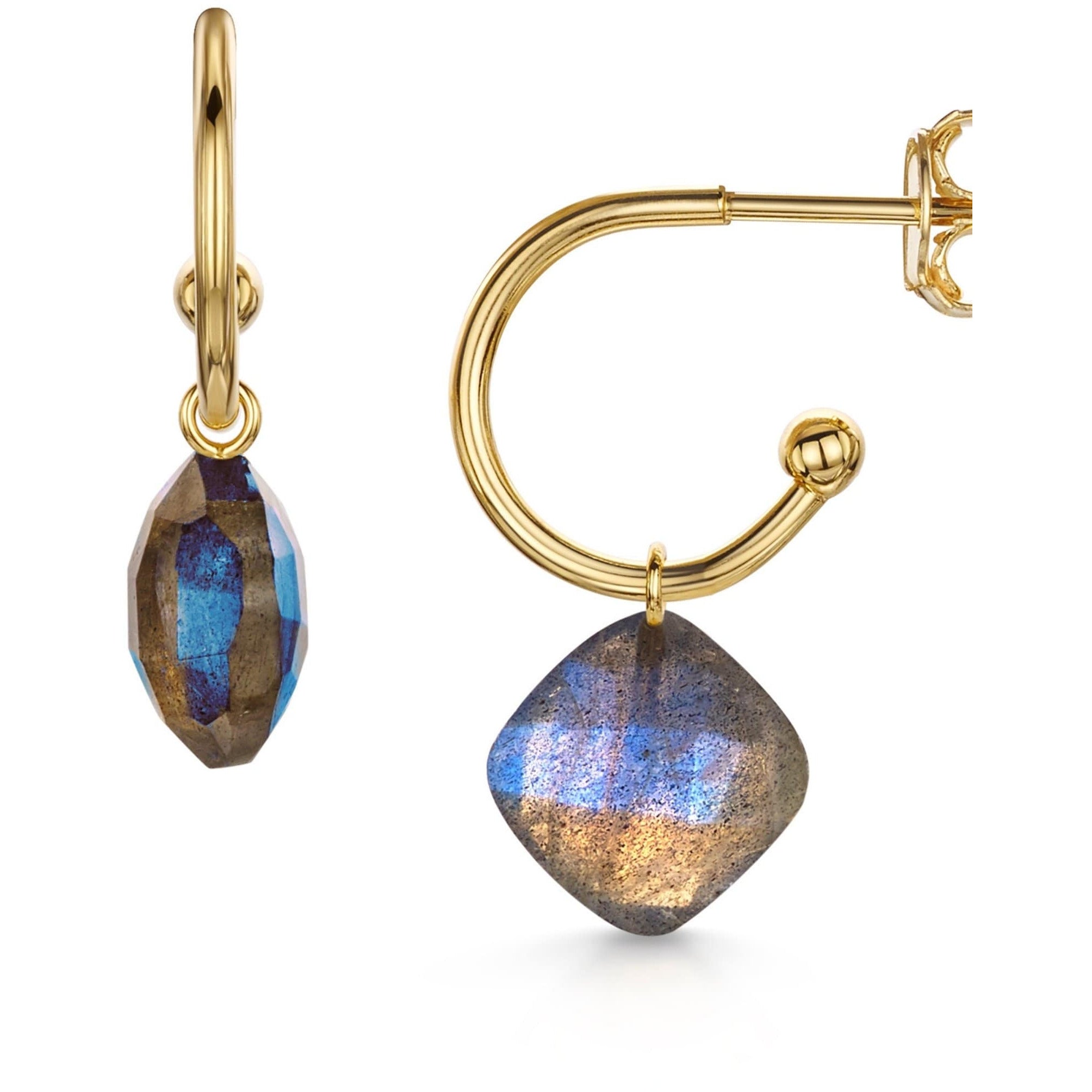 Fervor Montreal Earrings Labradorite Hanging Tile Earrings