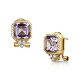 Fervor Montreal Earrings Pink Amethyst Asscher Cut Earrings
