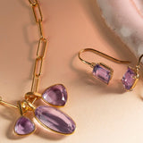 Fervor Montreal Earrings Pink Amethyst Dangle Earrings