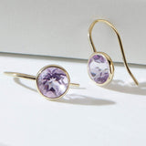 Fervor Montreal Earrings Pink Amethyst Fish Hook Earrings
