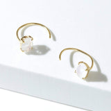 Fervor Montreal Earrings Rainbow Moonstone Hoop Earrings