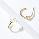 Fervor Montreal Earrings Rainbow Moonstone Huggie Hoop Earrings