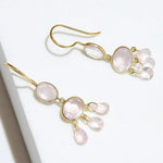 Fervor Montreal Earrings Rose Quartz Chandelier Earrings