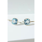Fervor Montreal Earrings Sky Blue Topaz Cushion Cut Fish Hook Earrings