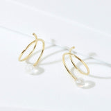 Fervor Montreal Earrings Spiral Rainbow Moonstone Earrings