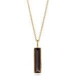 Fervor Montreal Elongated Baguette Smoky Quartz Necklace