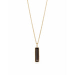 Fervor Montreal Elongated Baguette Smoy Quartz Necklace