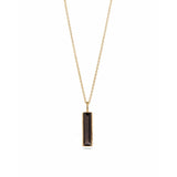 Fervor Montreal Elongated Baguette Smoy Quartz Necklace