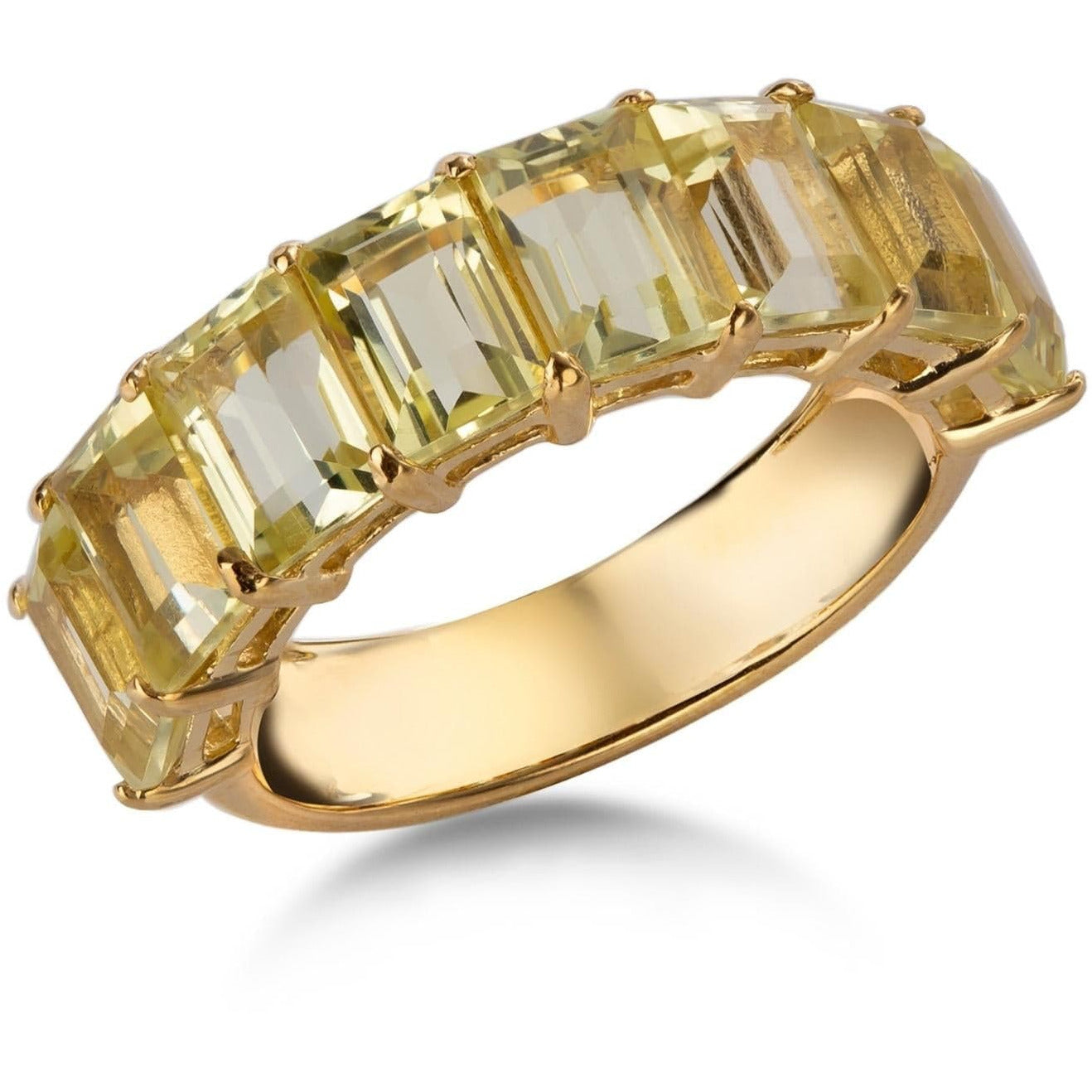 Fervor Montreal Half Eternity Lemon Quartz Baguette Ring