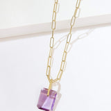 Fervor Montreal Necklace Amethyst Slab Necklace
