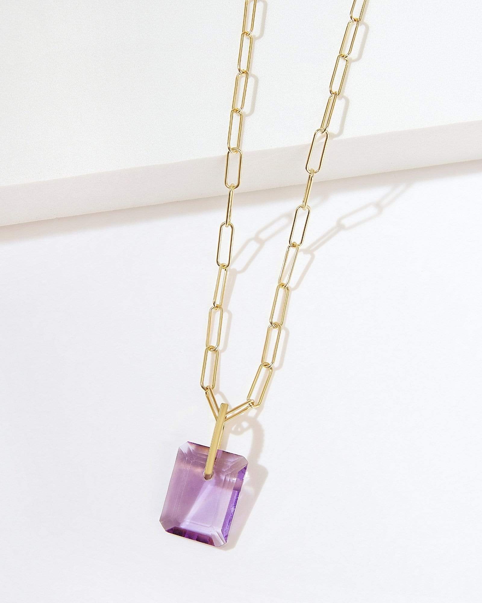 Fervor Montreal Necklace Amethyst Slab Necklace