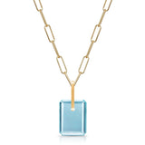 Fervor Montreal Necklace Aquamarine Slab Necklace