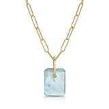 Fervor Montreal Necklace Aquamarine Slab Necklace