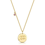 Fervor Montreal Necklace Aquarius Double-Sided Zodiac & Constellation Necklace