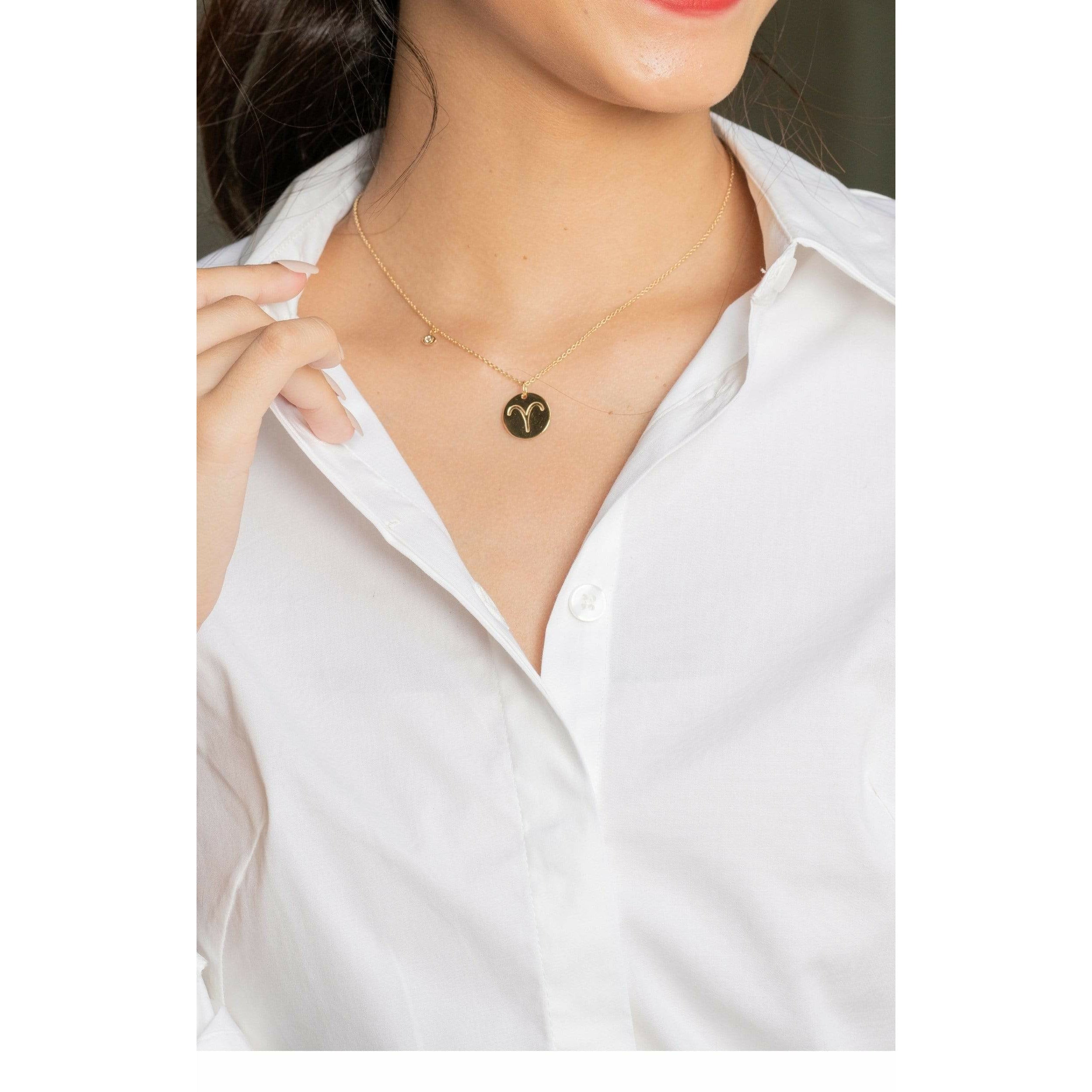 Fervor Montreal Necklace Aries Double-Sided Zodiac & Constellation Necklace