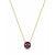Fervor Montreal Necklace Black Enamel Rose Cut Rhodolite Necklace