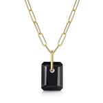 Fervor Montreal Necklace Black Onyx Slab Necklace