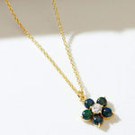 Fervor Montreal Necklace Black Opal Daisy Necklace