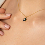 Fervor Montreal Necklace Black Opal Daisy Necklace
