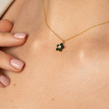 Fervor Montreal Necklace Black Opal Daisy Necklace