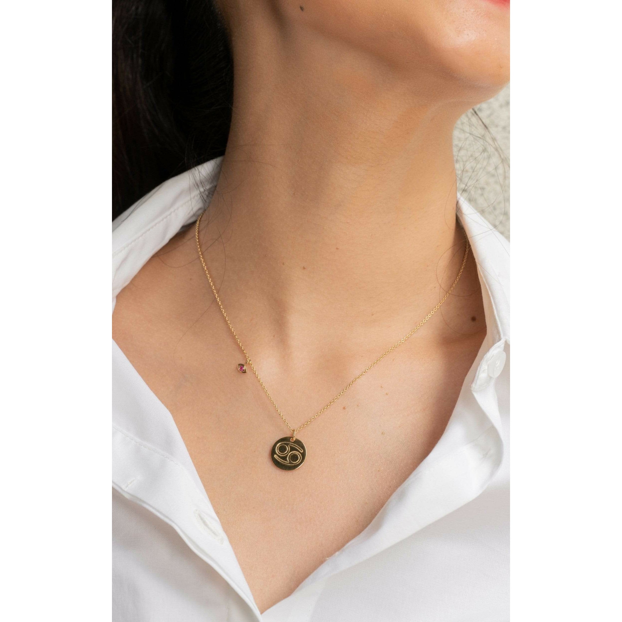 Fervor Montreal Necklace Cancer Double-Sided Zodiac & Constellation Necklace