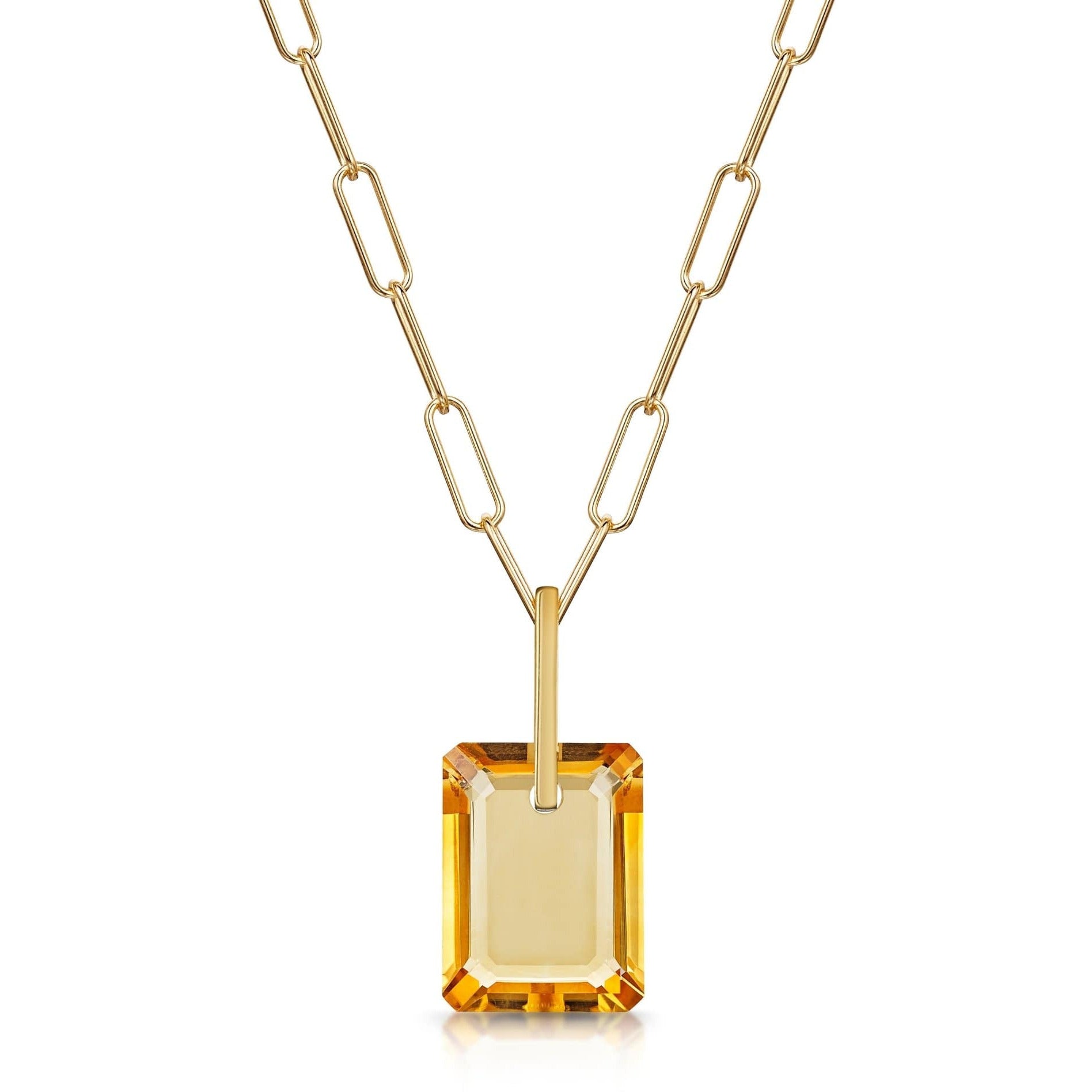 Fervor Montreal Necklace Citrine Slab Necklace