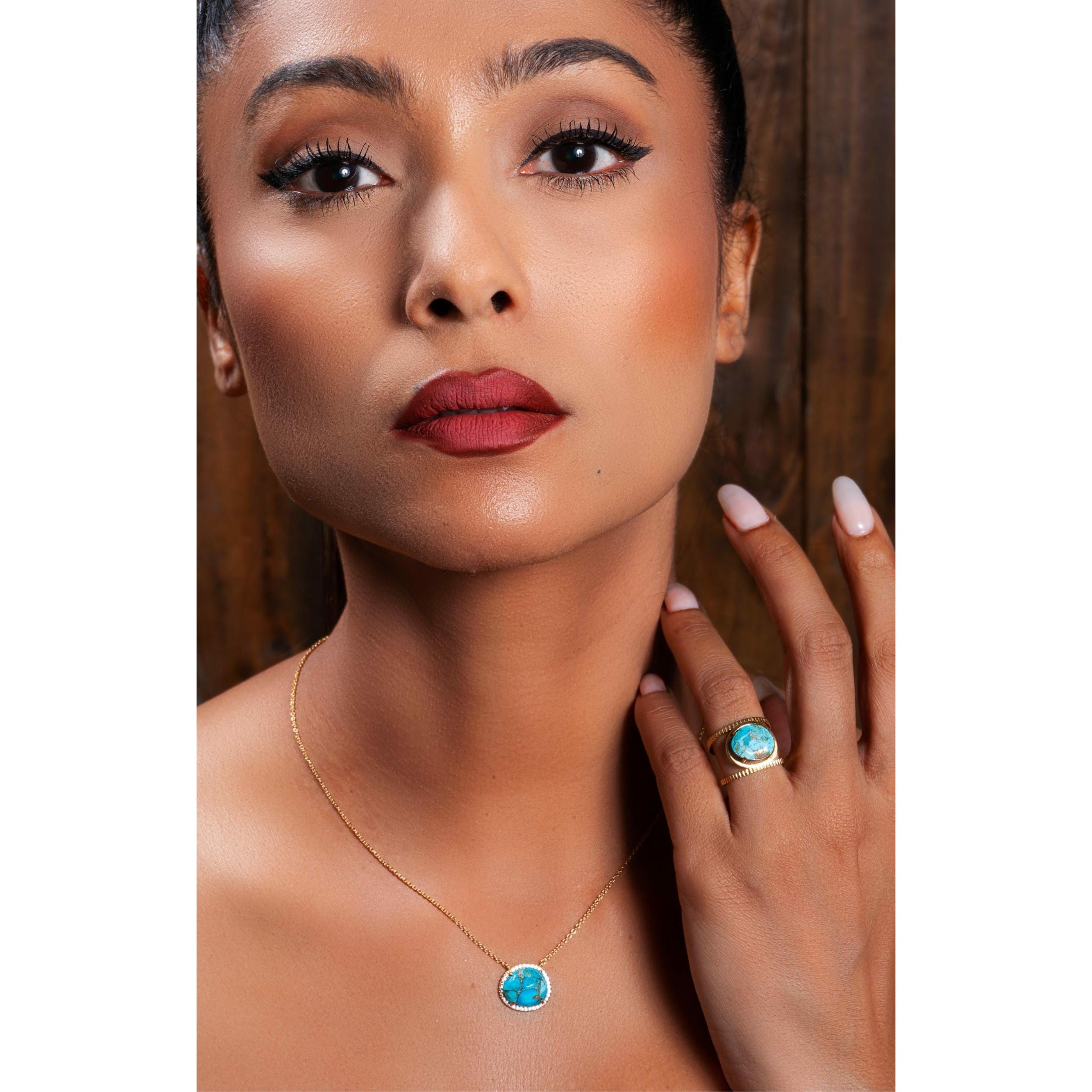 Fervor Montreal Necklace Copper Turquoise Island Necklace