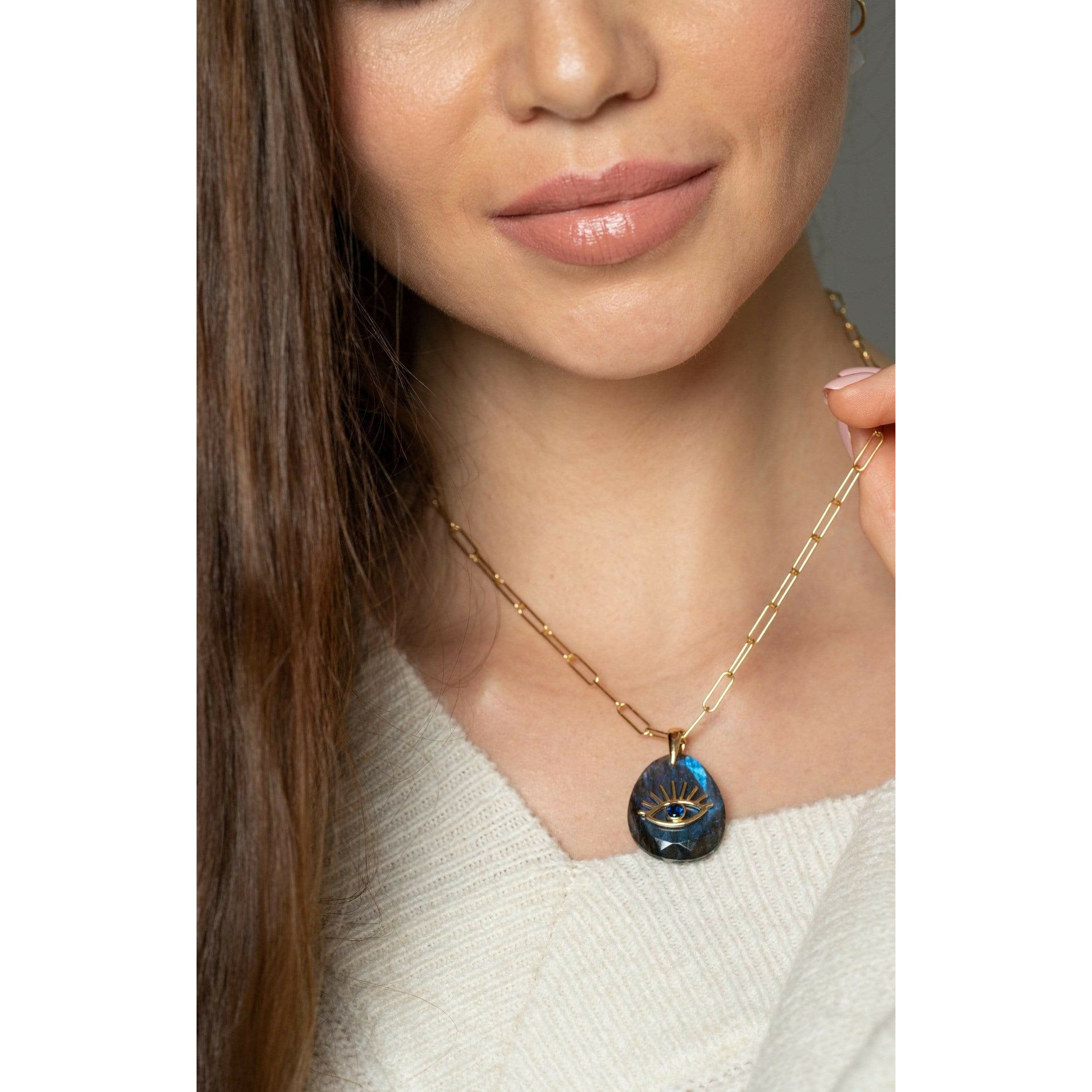 Fervor Montreal Necklace Divine Eye Labradorite Necklace