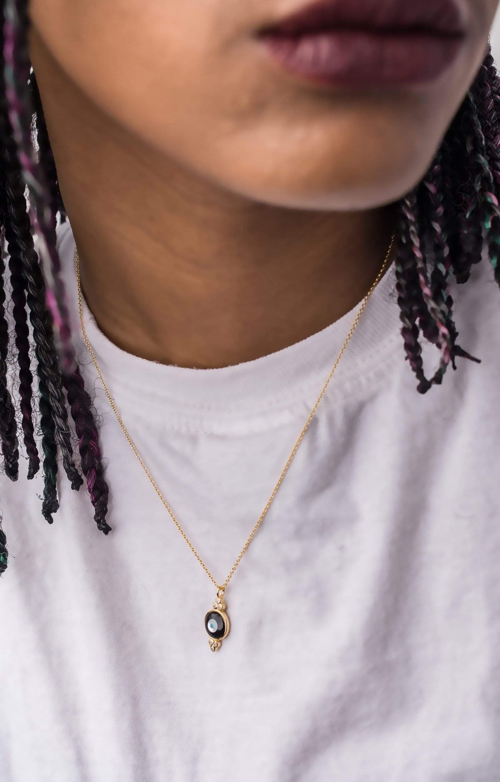 Fervor Montreal Necklace Divine Eye- Round Bubble Lucky Eye Necklace