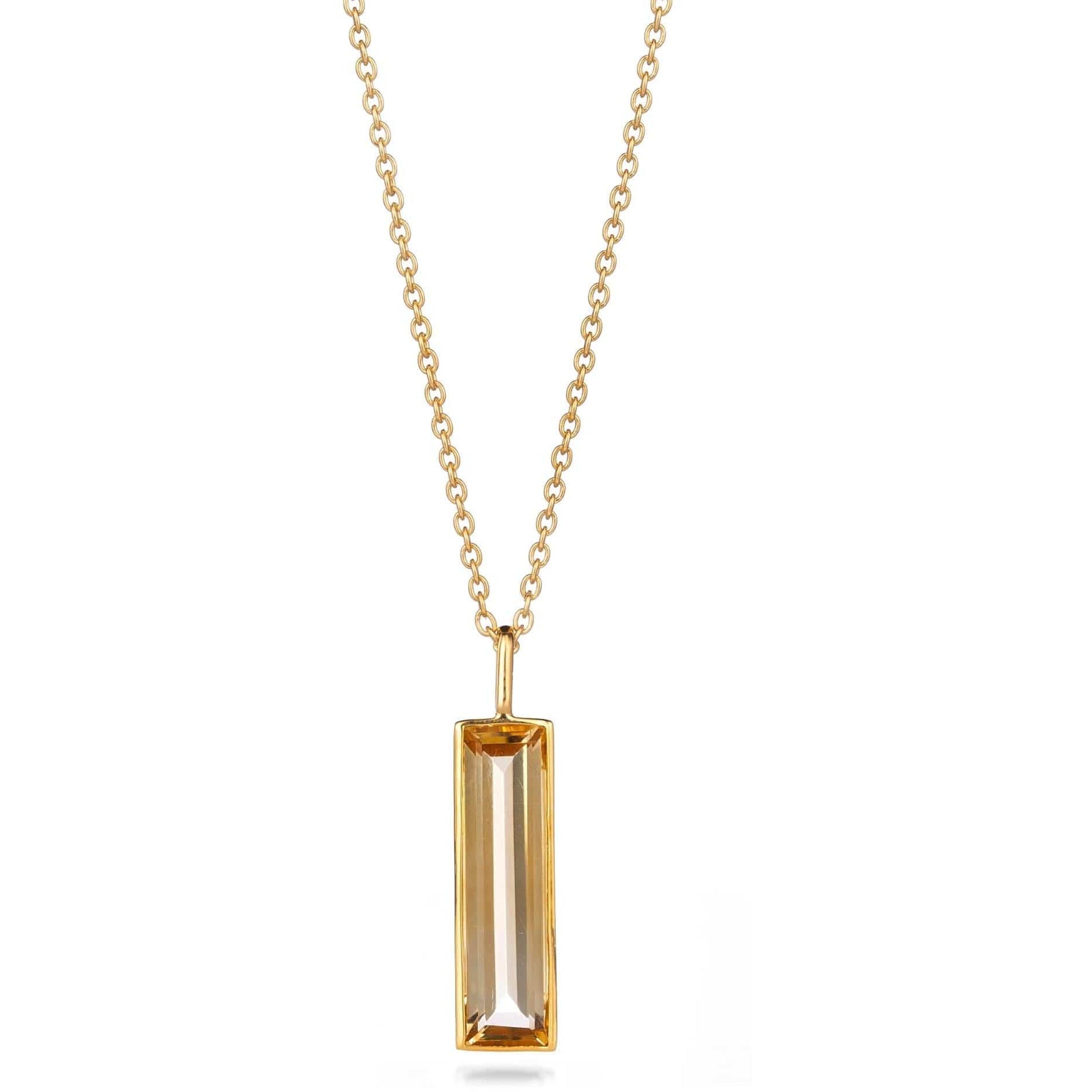 Fervor Montreal Necklace Elongated Baguette Citrine Necklace