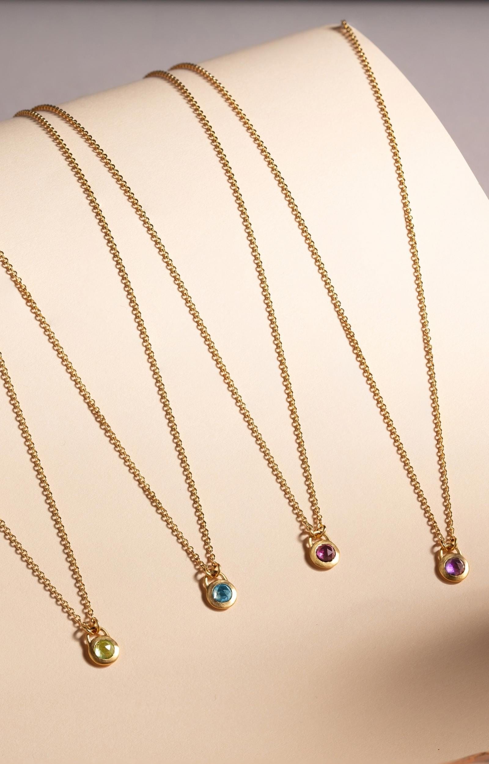 Fervor Montreal Necklace Keyhole Rose Cut African Amethyst Necklace