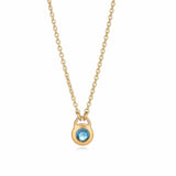 Fervor Montreal Necklace Keyhole Rose Cut London Blue Topaz Necklace