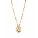 Fervor Montreal Necklace Keyhole Rose Cut Peridot Necklace