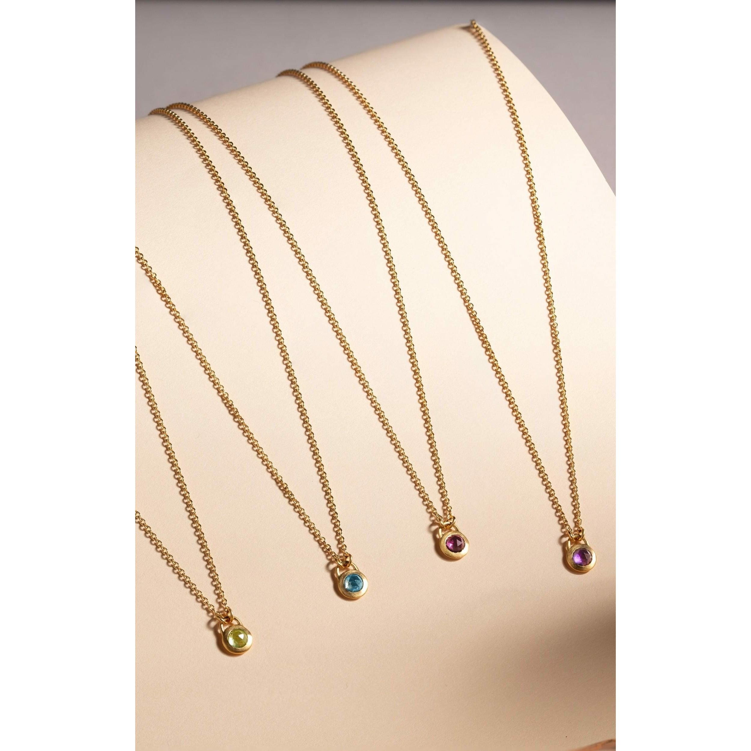 Fervor Montreal Necklace Keyhole Rose Cut Peridot Necklace