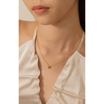 Fervor Montreal Necklace Keyhole Rose Cut Rhodolite Necklace