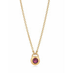 Fervor Montreal Necklace Keyhole Rose Cut Rhodolite Necklace